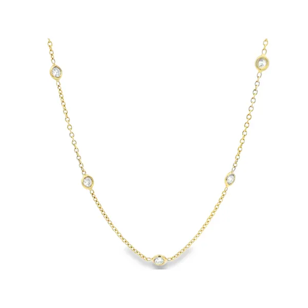 18K Yellow Gold Diamond Necklace Image 4 Monarch Jewelry Winter Park, FL