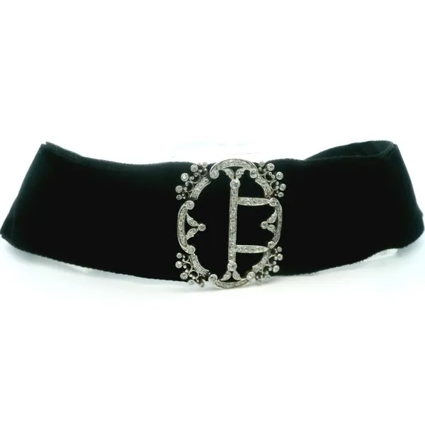 18K White Gold Estate Diamond Choker Necklace Monarch Jewelry Winter Park, FL