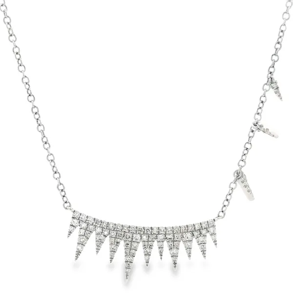 Diamond Station Necklace, 14K White Gold Monarch Jewelry Winter Park, FL