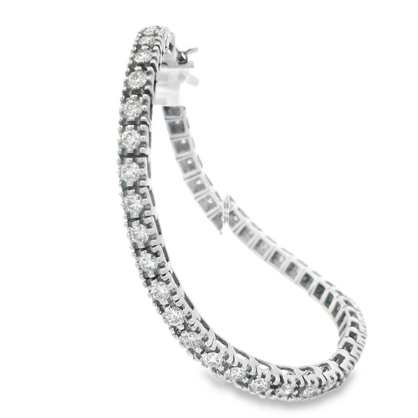 14K White Gold 2.50ctw Diamond Tennis Bracelet Image 3 Monarch Jewelry Winter Park, FL