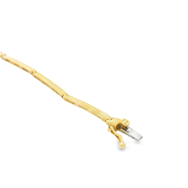 14K Yellow Gold Diamond Bar Link Bracelet Image 3 Monarch Jewelry Winter Park, FL