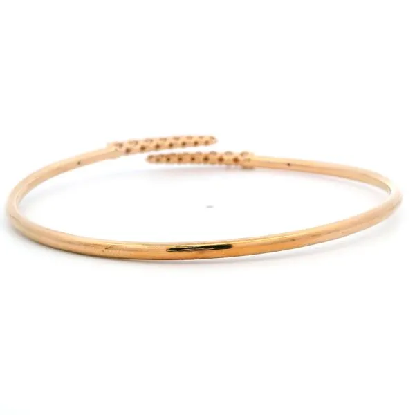 Rose Gold Diamond Flex Bangle Bracelet Image 3 Monarch Jewelry Winter Park, FL