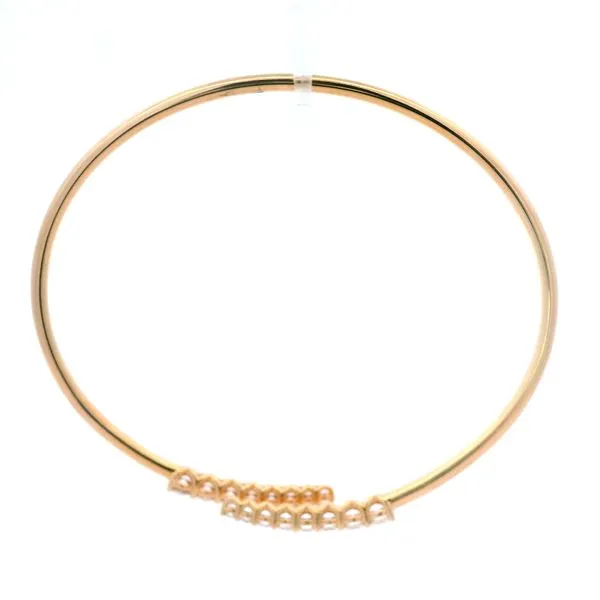 Rose Gold Diamond Flex Bangle Bracelet Image 4 Monarch Jewelry Winter Park, FL