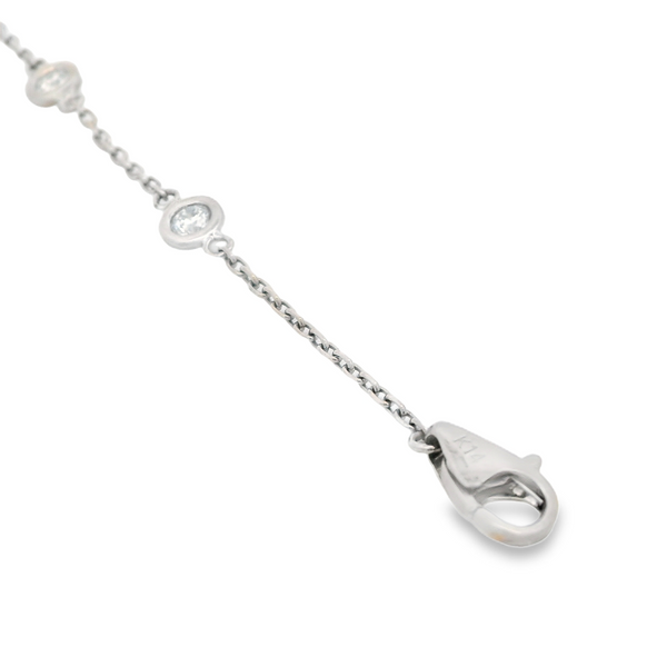 14K White Gold Diamond Station Bracelet Monarch Jewelry Winter Park, FL