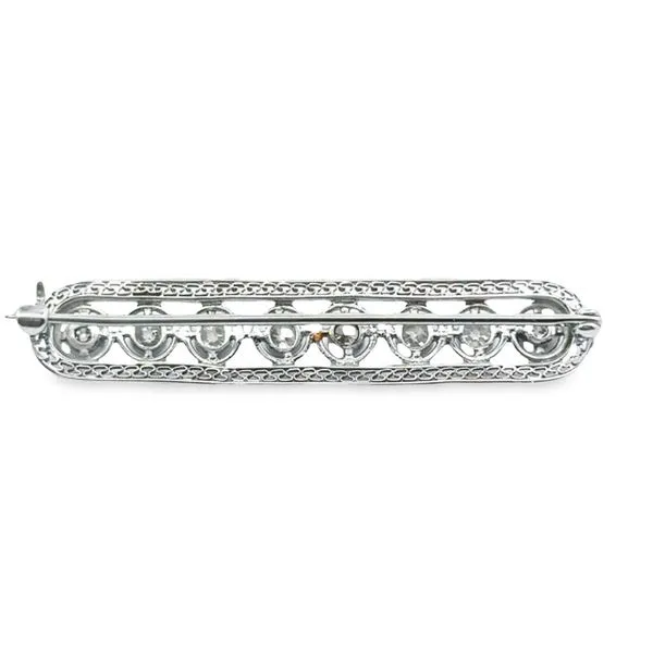 14KW Bar Pin w/ 0.60ctw Old Mind Cut Diamonds 195-00015 Image 3 Monarch Jewelry Winter Park, FL