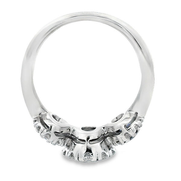 18K White Gold Sapphire Diamond Fashion Ring Image 5 Monarch Jewelry Winter Park, FL