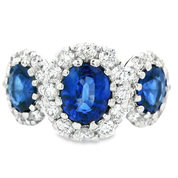 18K White Gold Sapphire Diamond Fashion Ring Monarch Jewelry Winter Park, FL