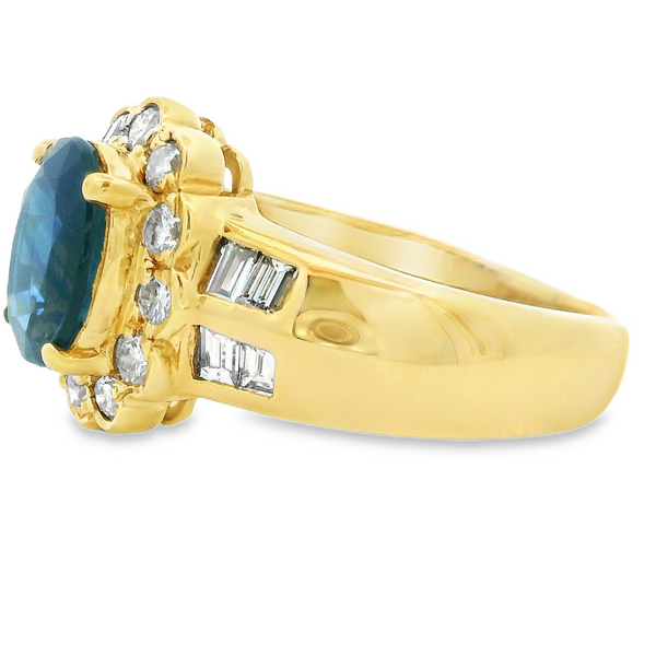 18K Yellow Sapphire Halo Fashion Ring Image 3 Monarch Jewelry Winter Park, FL
