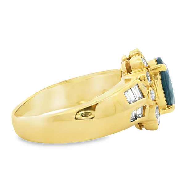 18K Yellow Sapphire Halo Fashion Ring Image 4 Monarch Jewelry Winter Park, FL