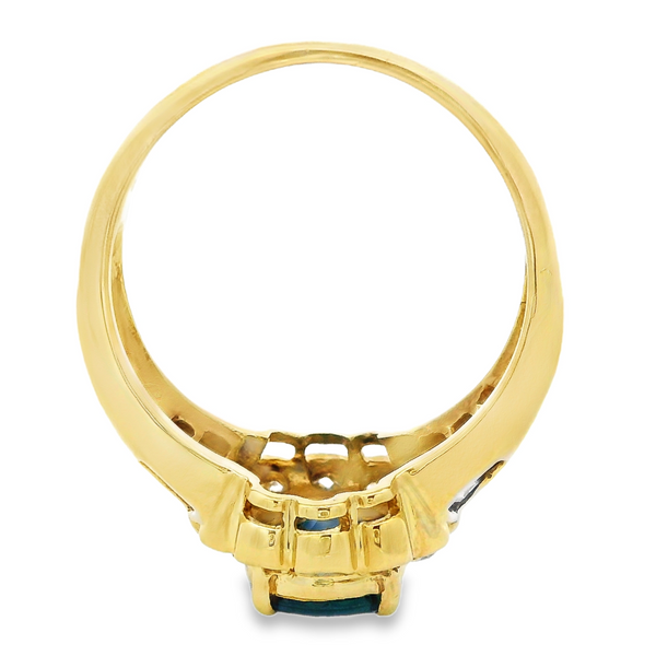 18K Yellow Sapphire Halo Fashion Ring Image 5 Monarch Jewelry Winter Park, FL