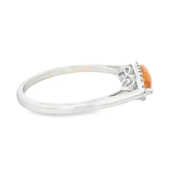 14K White Gold Elongated Marquise Citrine and Diamond Ring 200-00501 Image 2 Monarch Jewelry Winter Park, FL