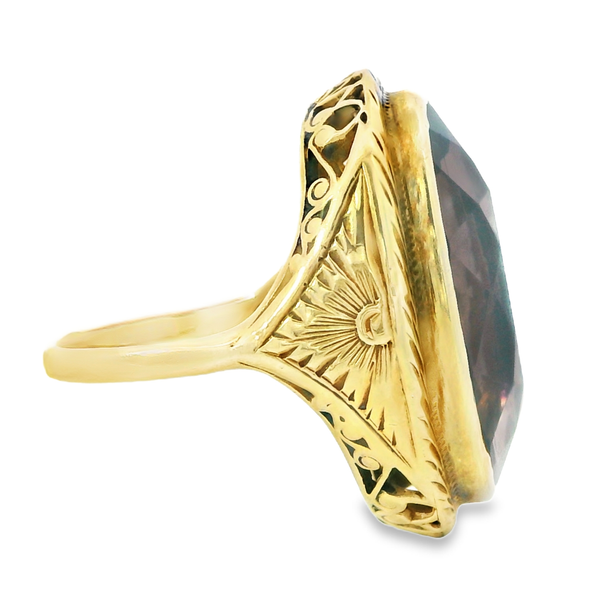 14K Yellow Gold Victorian Amethyst Fashion Ring Image 4 Monarch Jewelry Winter Park, FL