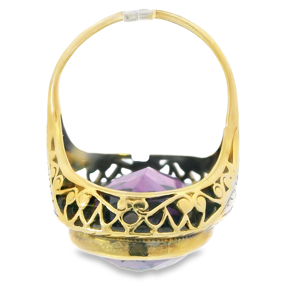 14K Yellow Gold Victorian Amethyst Fashion Ring Image 5 Monarch Jewelry Winter Park, FL