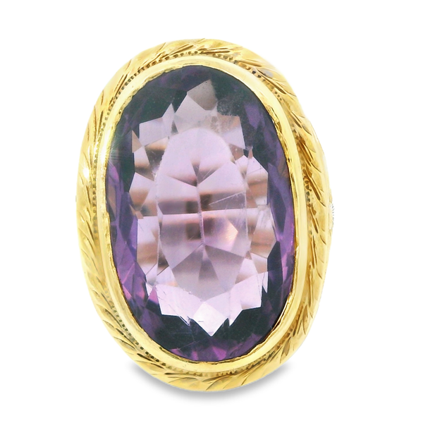 14K Yellow Gold Victorian Amethyst Fashion Ring Monarch Jewelry Winter Park, FL