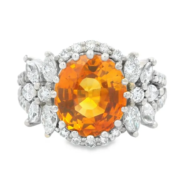 18K White Gold Sapphire Custom Fashion Ring Monarch Jewelry Winter Park, FL