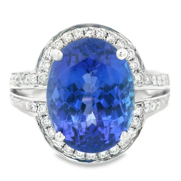 14K White Gold Tanzanite Split Shank Fashion Ring Monarch Jewelry Winter Park, FL