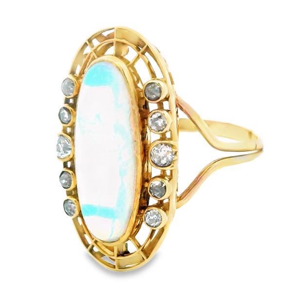 Estate Opal & Diamond Fashion Ring Image 2 Monarch Jewelry Winter Park, FL