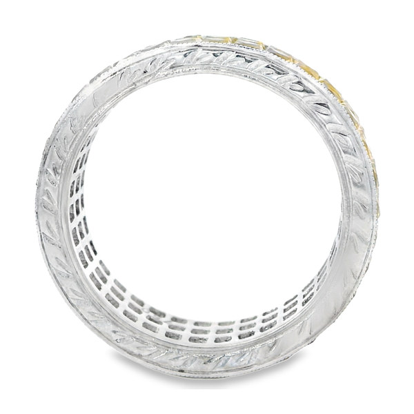 18K White Gold Eternity Fashion Ring with Yellow Sapphires Image 4 Monarch Jewelry Winter Park, FL