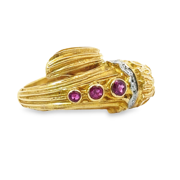 18KY and SS Lalaounis Lion Head Ring 200-00670 Image 3 Monarch Jewelry Winter Park, FL