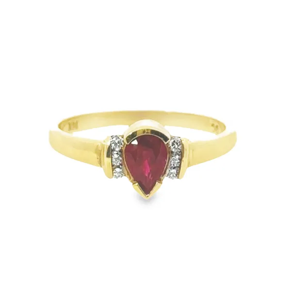14KY Ring with Pear Ruby 200-00671 Monarch Jewelry Winter Park, FL