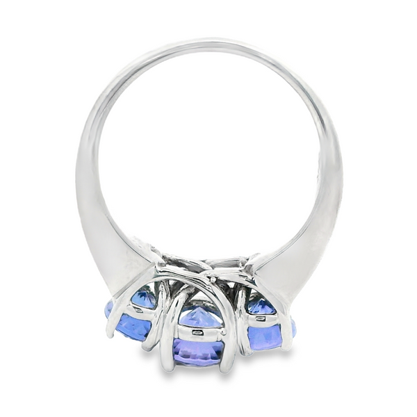 18KW 3 Stone Oval Tanzanite Ring 200-00679 Image 3 Monarch Jewelry Winter Park, FL