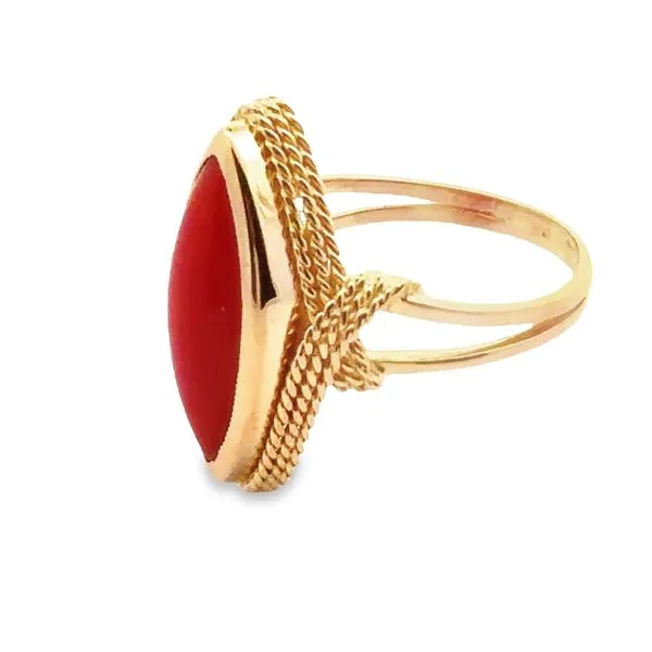 18KY Ox Blood Coral Ring 200-00683 Image 2 Monarch Jewelry Winter Park, FL