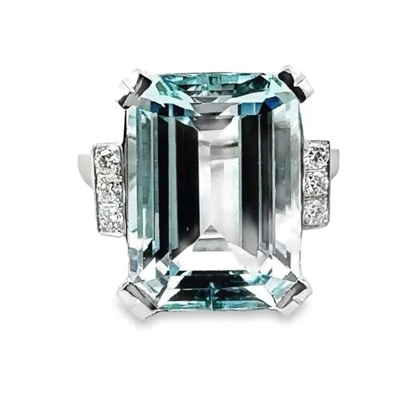 14KW Emerald Cut Aquamrine Ring 200-00696 Monarch Jewelry Winter Park, FL
