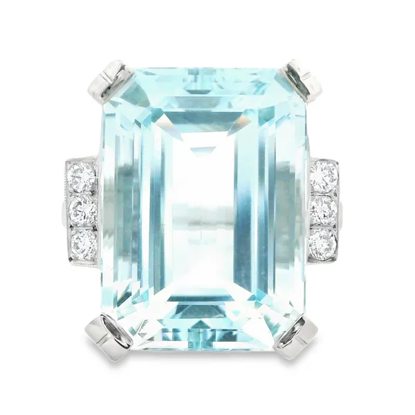 14KW Emerald Cut Aquamrine Ring 200-00696 Monarch Jewelry Winter Park, FL