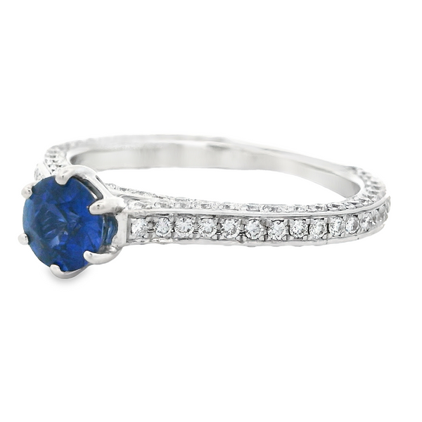 18KW 0.63ct Sapphire and Diamond Ring 200-00699 Image 2 Monarch Jewelry Winter Park, FL