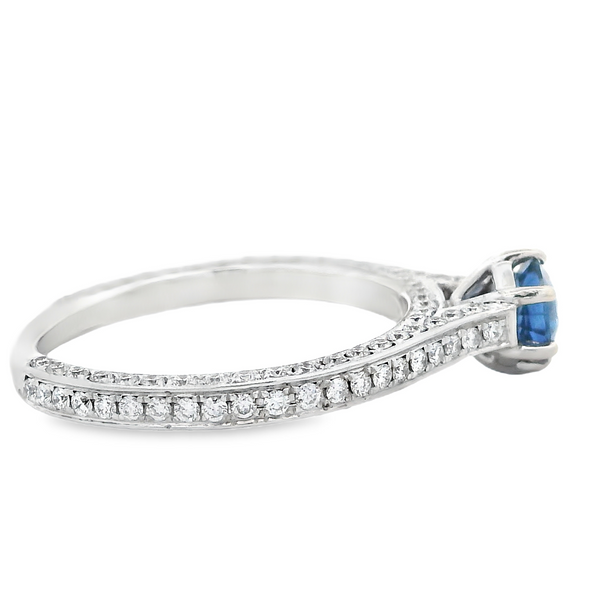 18KW 0.63ct Sapphire and Diamond Ring 200-00699 Image 4 Monarch Jewelry Winter Park, FL