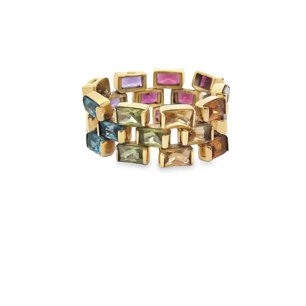 18Karat Yellow Gold Multicolor soft ring 200-00716 Image 4 Monarch Jewelry Winter Park, FL