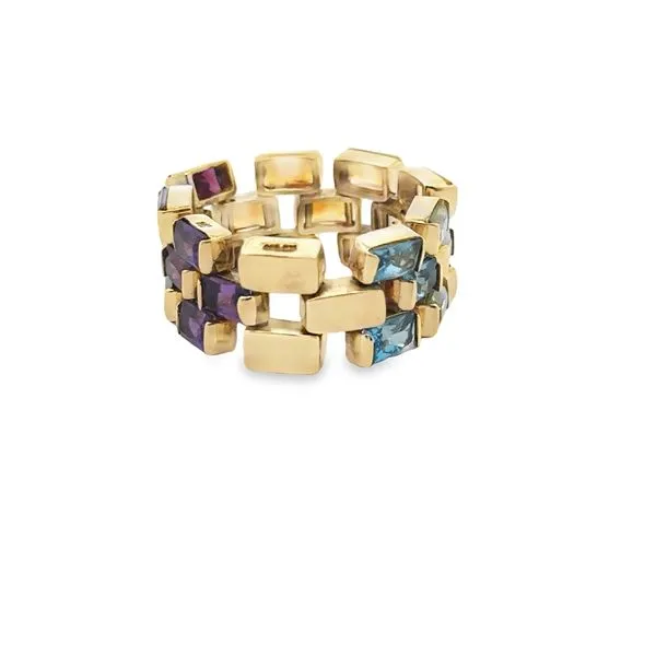 18Karat Yellow Gold Multicolor soft ring 200-00716 Image 5 Monarch Jewelry Winter Park, FL