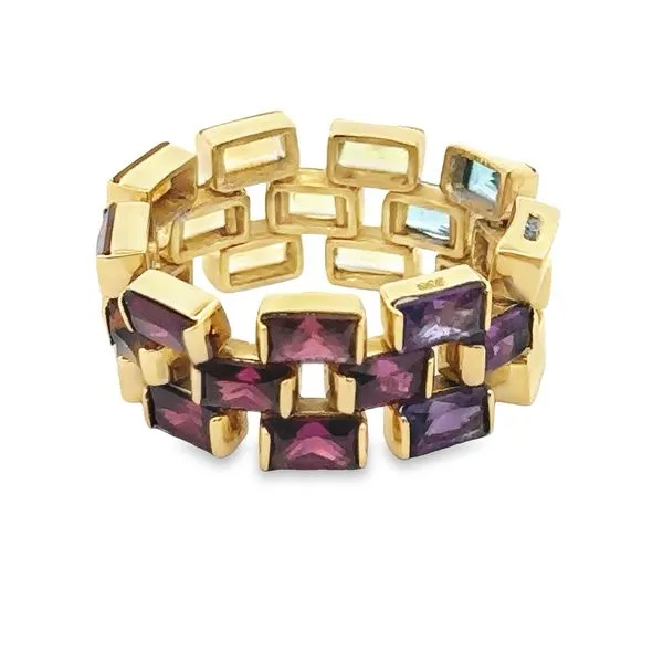 18Karat Yellow Gold Multicolor soft ring 200-00716 Monarch Jewelry Winter Park, FL