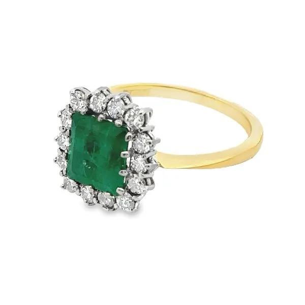 2 Carat Emerald Ring with Diamond Halo 200-00717 Image 2 Monarch Jewelry Winter Park, FL
