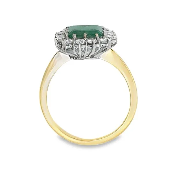 2 Carat Emerald Ring with Diamond Halo 200-00717 Image 3 Monarch Jewelry Winter Park, FL