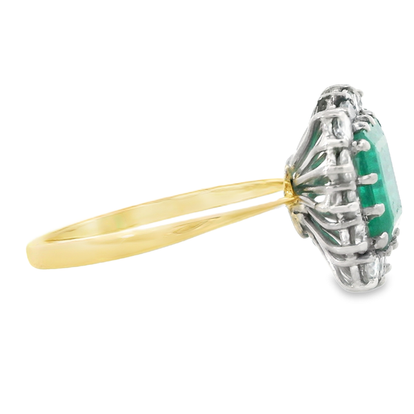 2 Carat Emerald Ring with Diamond Halo 200-00717 Image 4 Monarch Jewelry Winter Park, FL