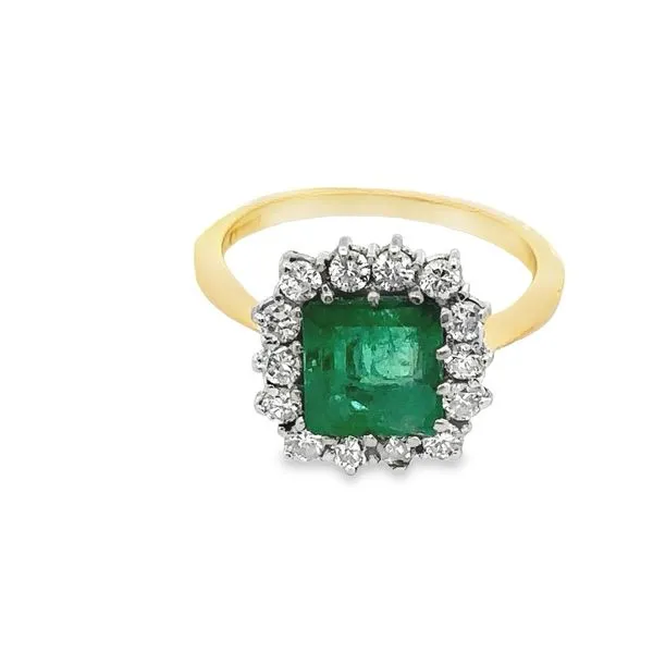 2 Carat Emerald Ring with Diamond Halo 200-00717 Monarch Jewelry Winter Park, FL