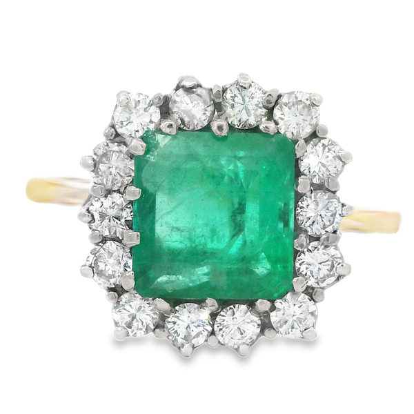 2 Carat Emerald Ring with Diamond Halo 200-00717 Monarch Jewelry Winter Park, FL