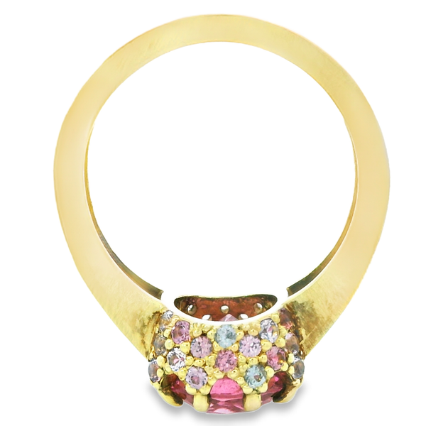 18Karat Yellow gold Pink Tourmaline  and Enamel Ring 200-00720 Image 5 Monarch Jewelry Winter Park, FL