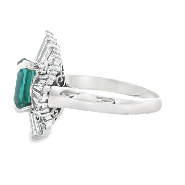 Platinum, Tourmaline, and Diamond Ring, 200-00721 Image 3 Monarch Jewelry Winter Park, FL