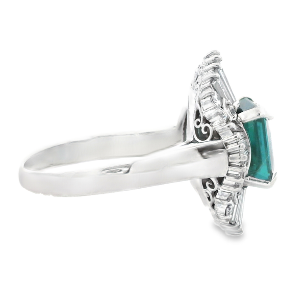Platinum, Tourmaline, and Diamond Ring, 200-00721 Image 4 Monarch Jewelry Winter Park, FL