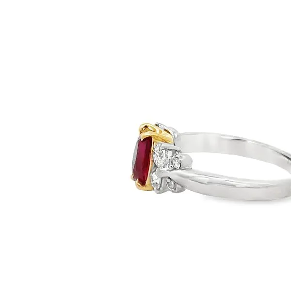 Platinum and 14Karat Yellow Gold 1.28carat Ruby ring 200-731 Image 2 Monarch Jewelry Winter Park, FL