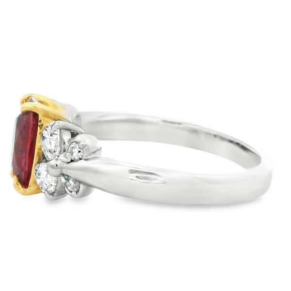 Platinum and 14Karat Yellow Gold 1.28carat Ruby ring 200-731 Image 2 Monarch Jewelry Winter Park, FL