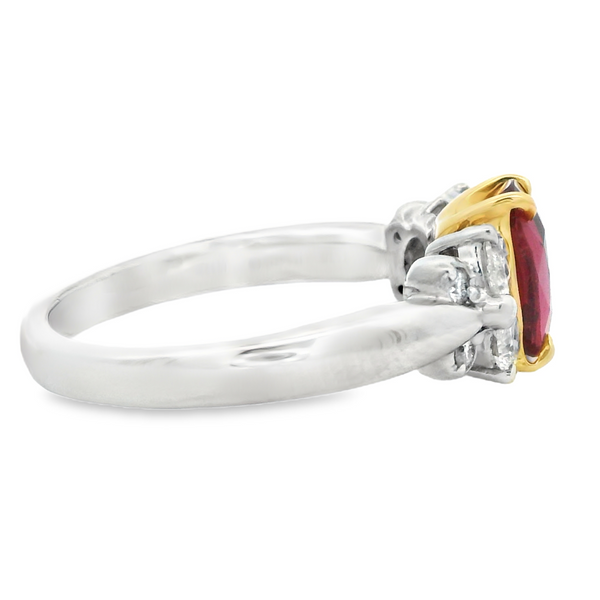 Platinum and 14Karat Yellow Gold 1.28carat Ruby ring 200-731 Image 3 Monarch Jewelry Winter Park, FL