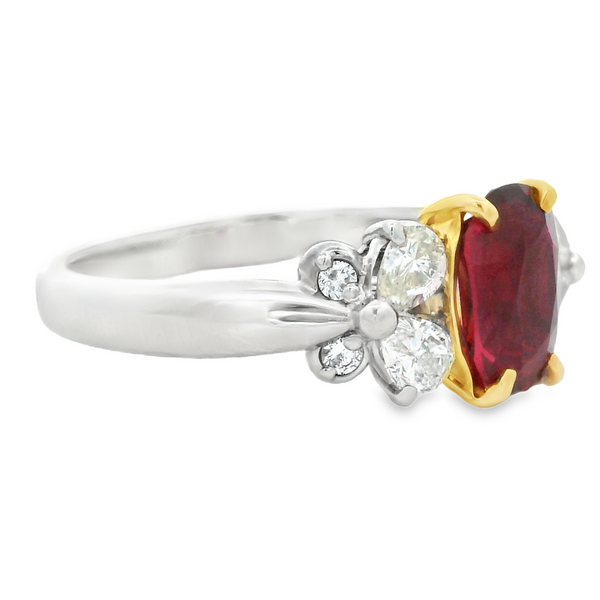 Platinum and 14Karat Yellow Gold 1.28carat Ruby ring 200-731 Image 4 Monarch Jewelry Winter Park, FL