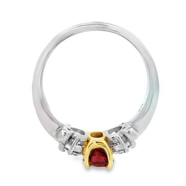 Platinum and 14Karat Yellow Gold 1.28carat Ruby ring 200-731 Image 5 Monarch Jewelry Winter Park, FL