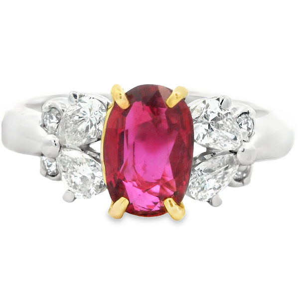 Platinum and 14Karat Yellow Gold 1.28carat Ruby ring 200-731 Monarch Jewelry Winter Park, FL