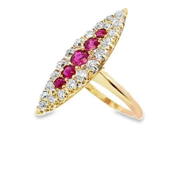 14Karat Yellow Gold Ruby and Diamond Art Deco Ring 200-00732 Image 2 Monarch Jewelry Winter Park, FL