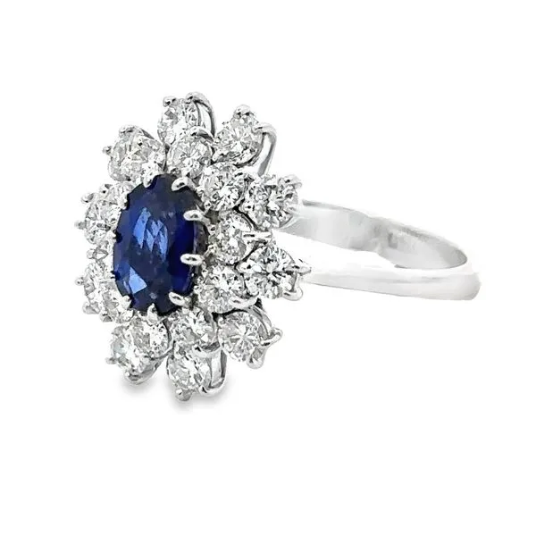 1.35carat Sapphire Halo Ring 200-00733 Image 2 Monarch Jewelry Winter Park, FL