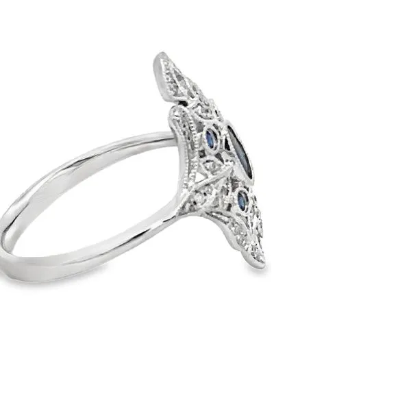 Art Deco Style Sapphire Ring 200-00743 Image 3 Monarch Jewelry Winter Park, FL